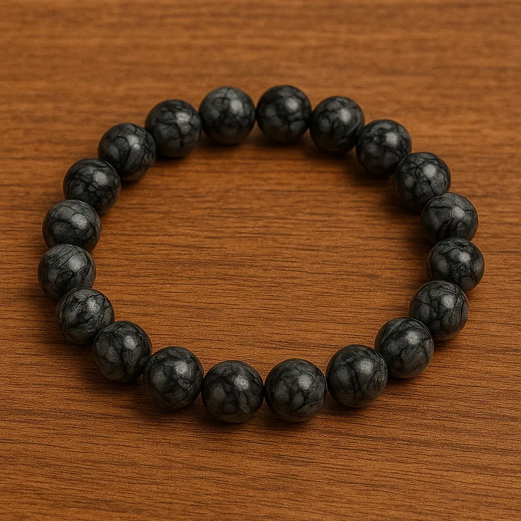 Black Picasso Jasper 8mm bracelet AAA+