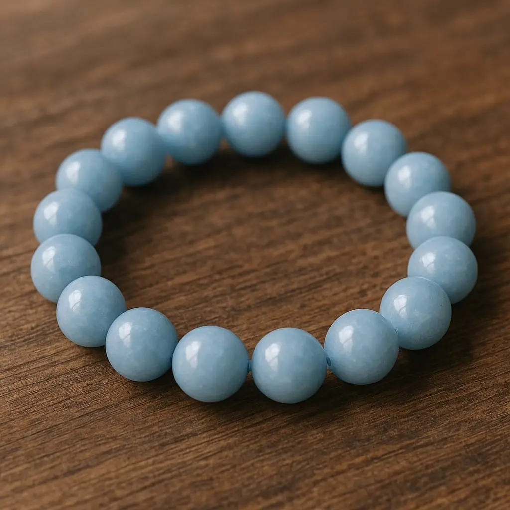 Blue Angelite Bracelet 8mm AAA+