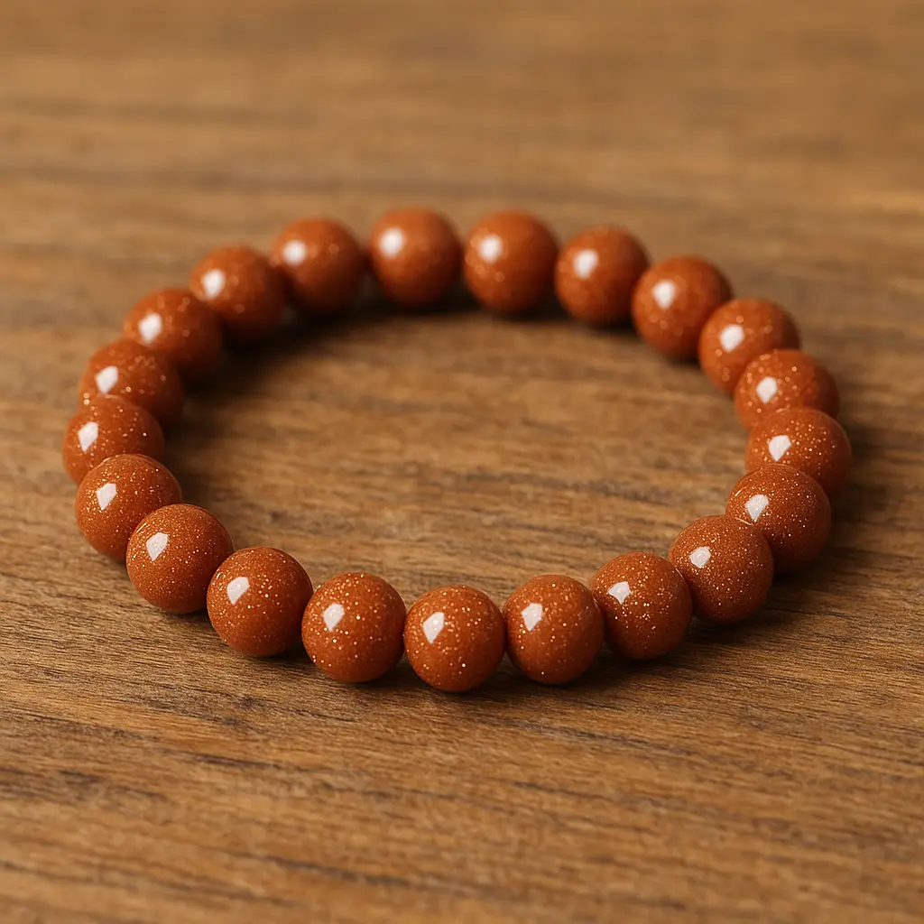 Gold Sandstone Bracelet 8mm AAA+