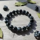 Snowflake Obsidian Bracelet 8mm AAA+