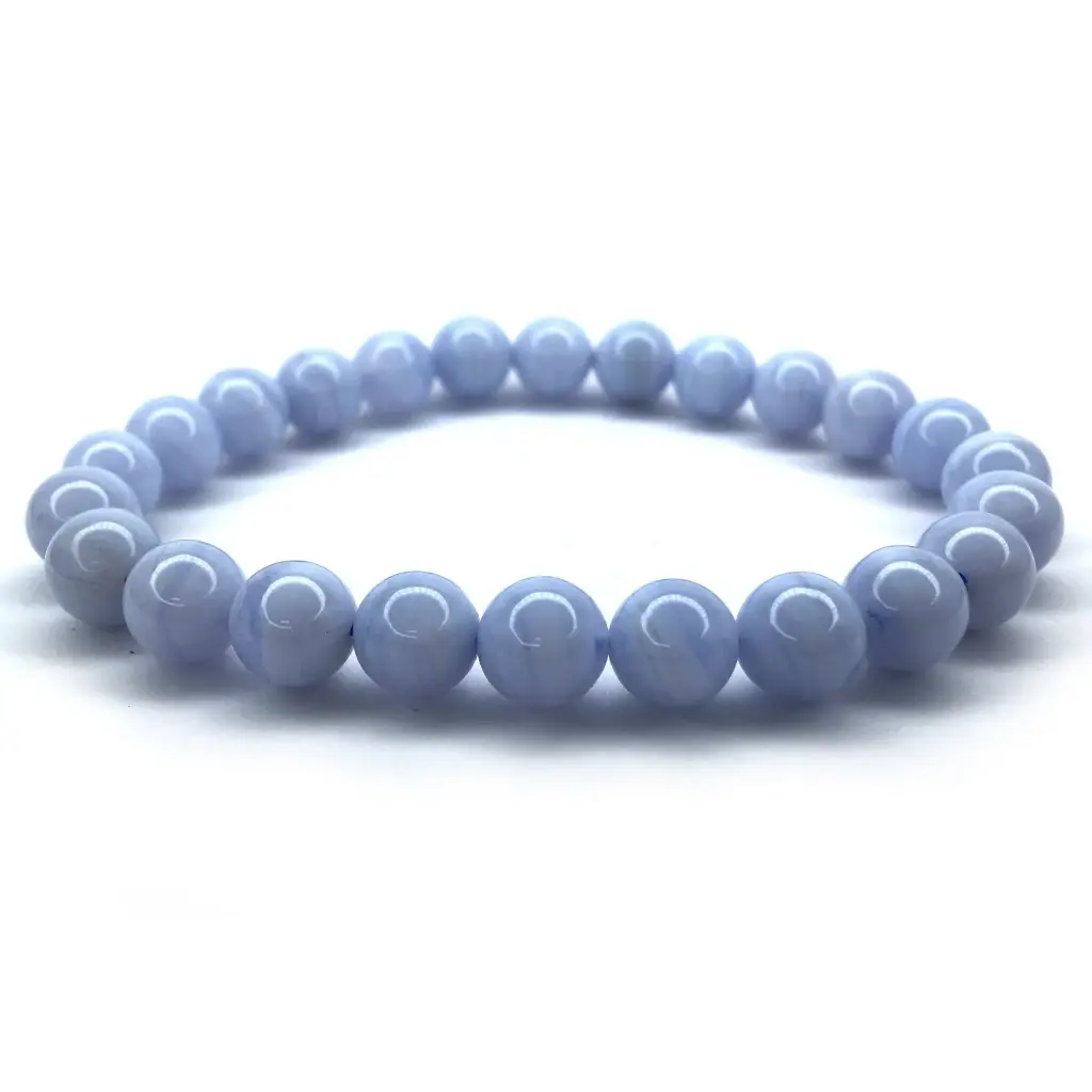 Blue Lace Agate Crystal Bracelet 8mm AAA+