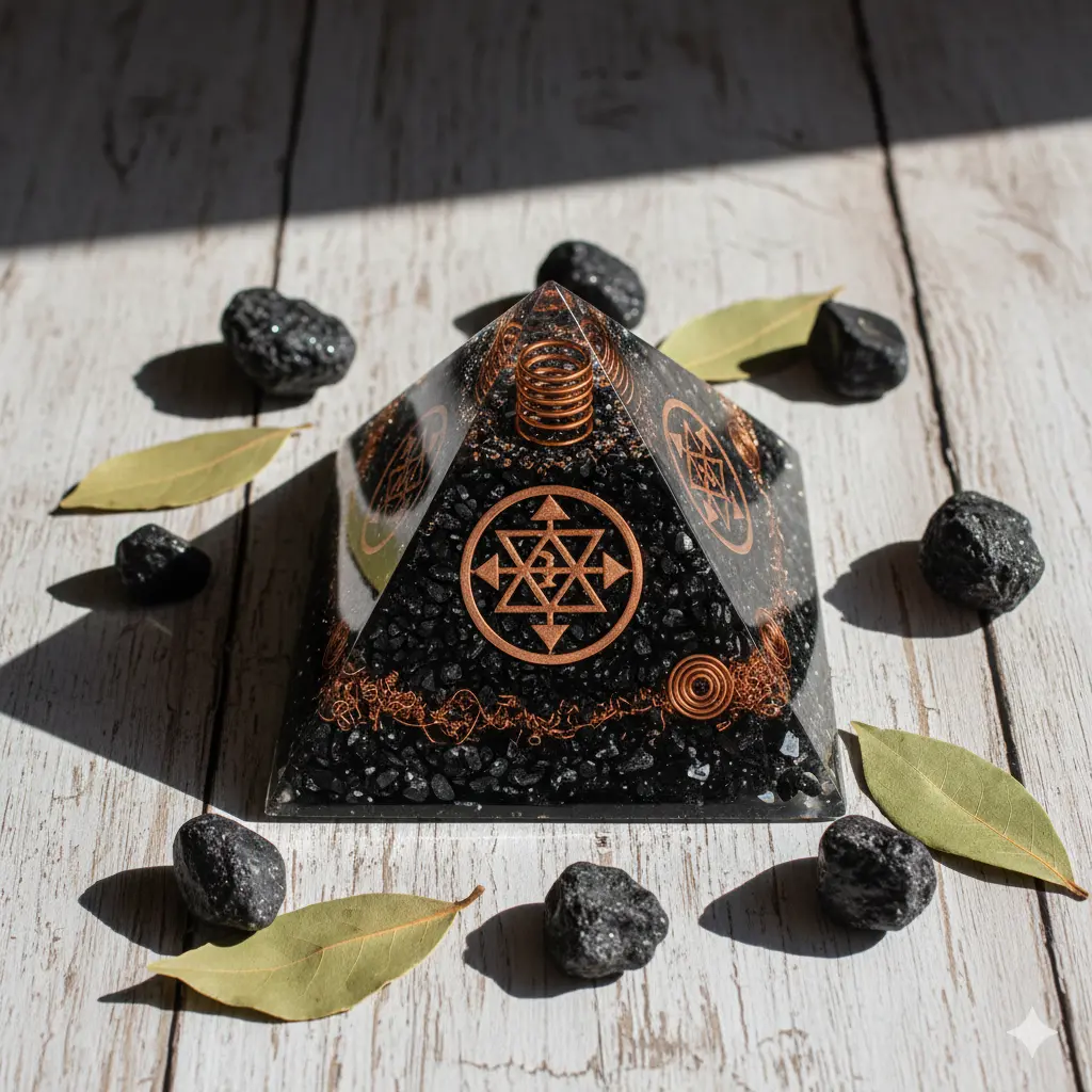 Orgonic Shungite Pyramid - Ideal for Meditation, Energy Healing, Chakra Balancing, Reiki Healing, Energy Work