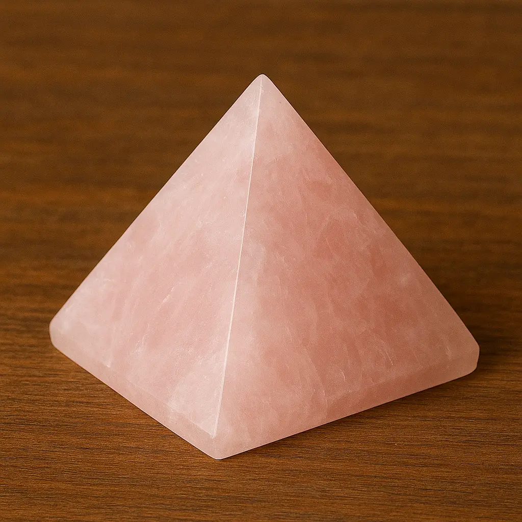 Rose Quartz Crystal Pyramid