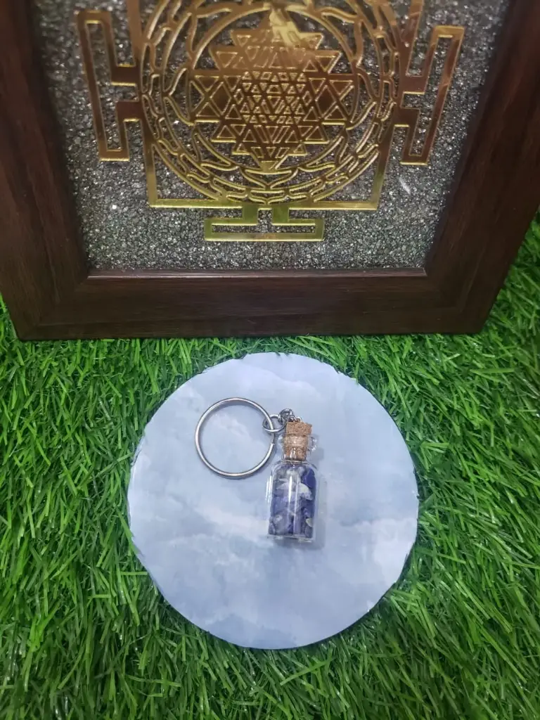 Lapis Lazuli Crystal Keychain
