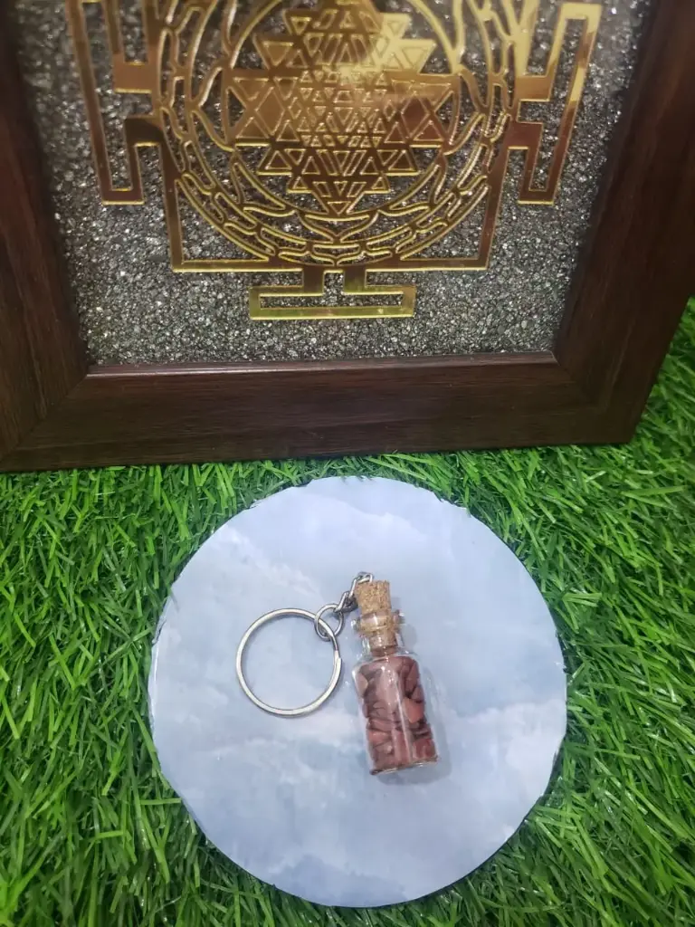 Red Jasper Crystal keychain