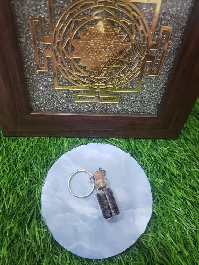 Red Obsidion Crystal Keychain
