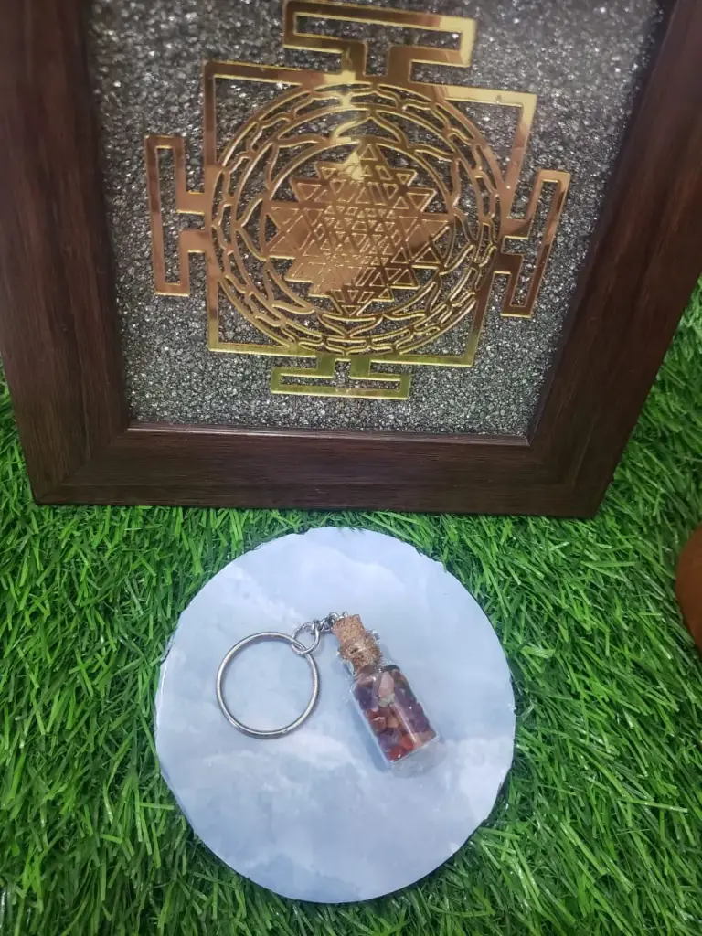 Seven Chakras Crystal Keychain