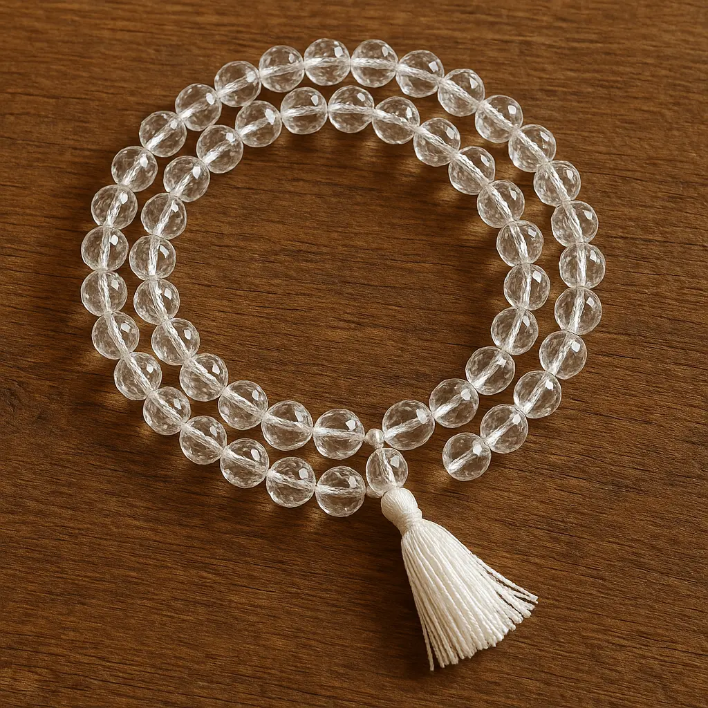 Sphatik Japmala (Diamond Cut)