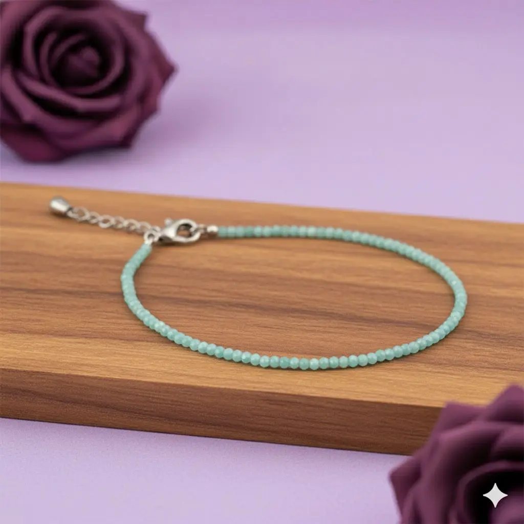 Amazonite 2 mm Anklet