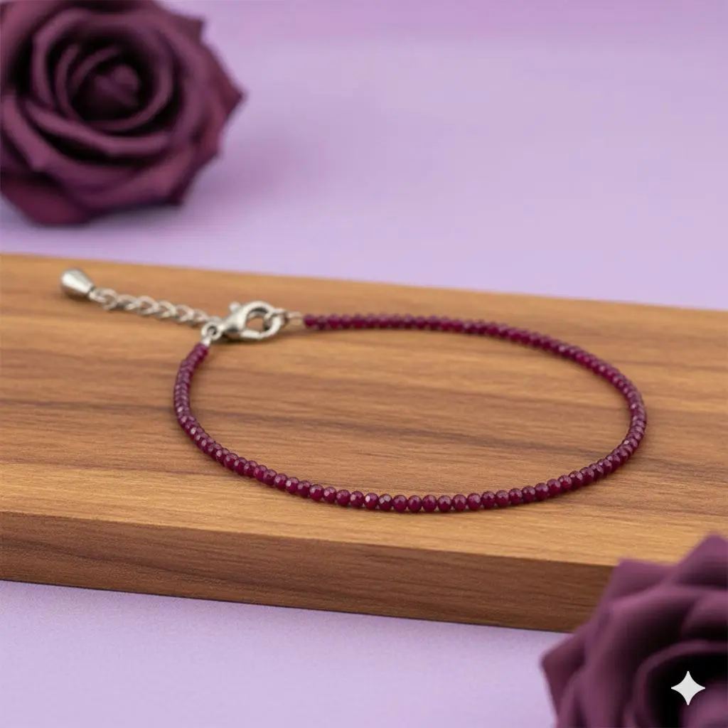 Ruby 2 mm Anklet