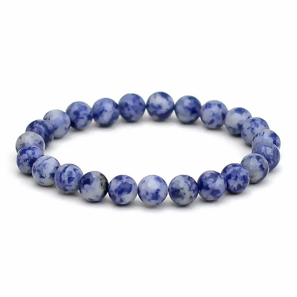 Blue Dot Stone Bracelet 8mm AAA+