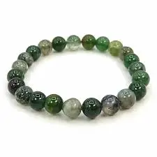 Moss Agate Bracelet 8mm AAA+