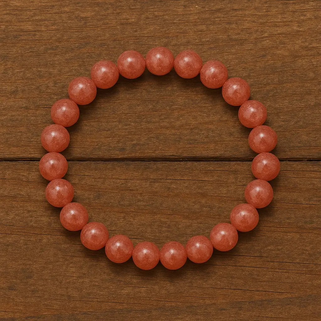 Strawberry Quartz Crystal Bracelet 8mm AAA+