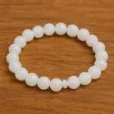 White Agate Bracelet 8mm AAA+