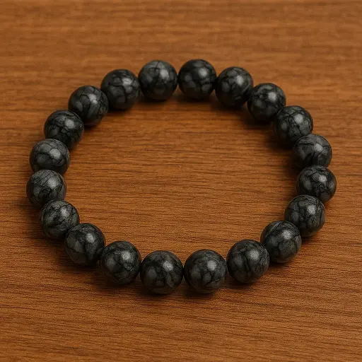 Black Picasso Jasper 8mm bracelet AAA+