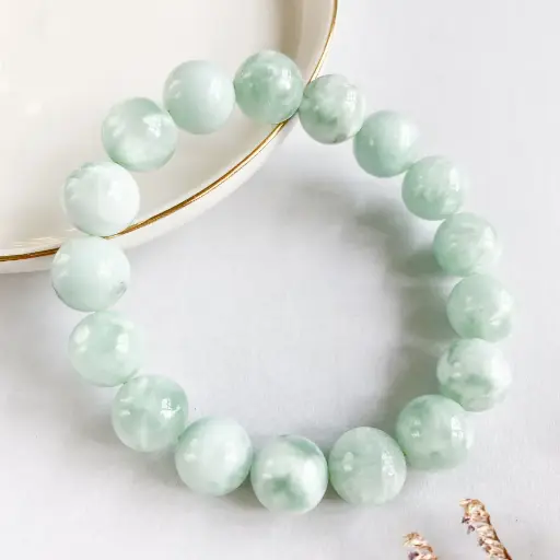 Green Angelite Bracelet 8mm AAA+