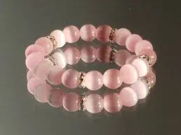 Pink Cat Eye Bracelet 8mm AAA+