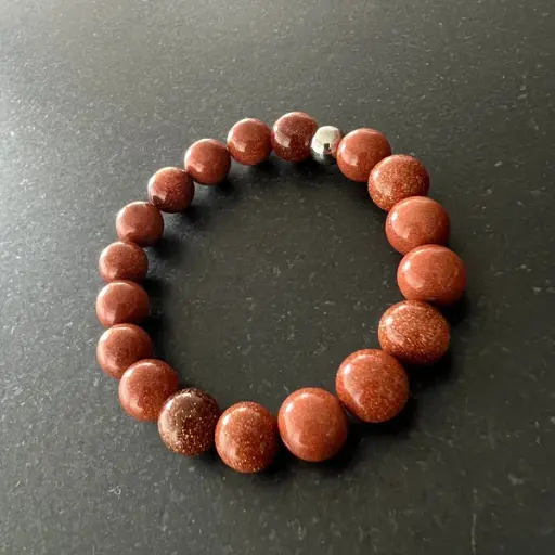 Gold Sandstone Bracelet 8mm AAA+