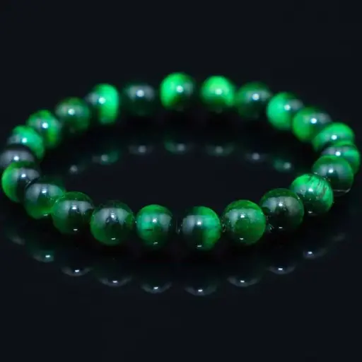 Green Tiger Eye Bracelet 8mm AAA+