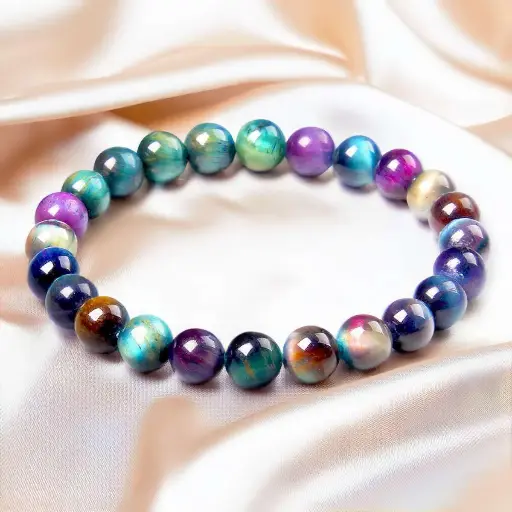 Galaxy Tiger Eye Bracelet 8mm AAA+