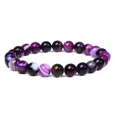 Purple Agate Bracelet 8mm AAA+