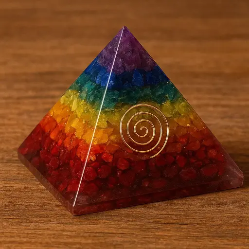 Orgonic Seven Chakra Pyramid - Meditation, Energy Healing, and Spiritual Practices