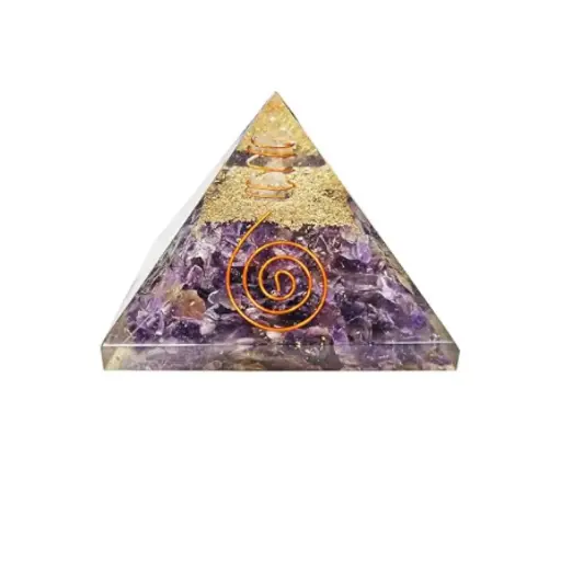 Orgonic Amethyst Pyramid - Healing Crystal, Spiritual Growth, Meditation & Chakra Balancing