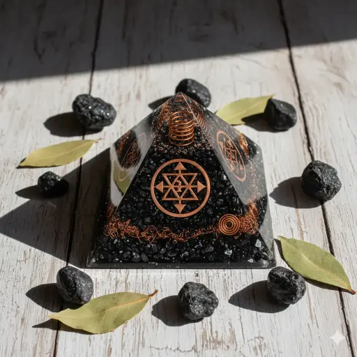 Orgonic Shungite Pyramid - Ideal for Meditation, Energy Healing, Chakra Balancing, Reiki Healing, Energy Work