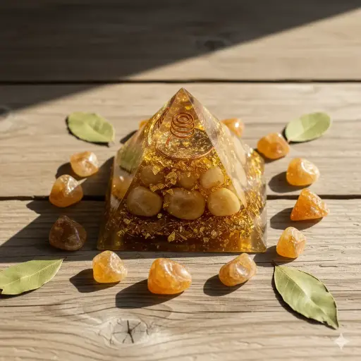 Orgonic Citrine Pyramid - Positivity and Abundance