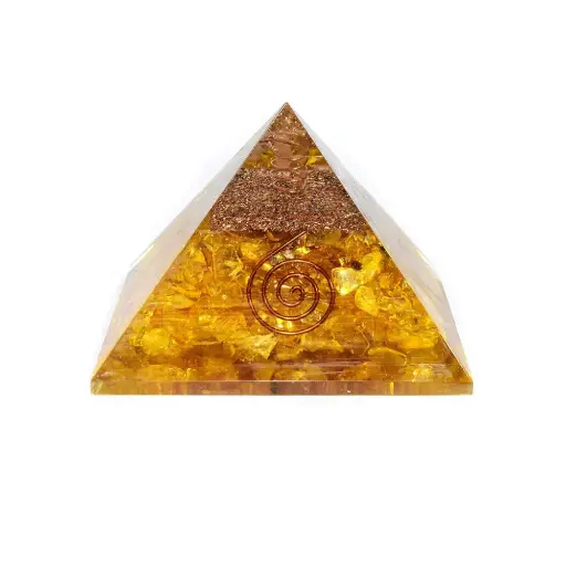 Orgonic Citrine Pyramid - Positivity and Abundance