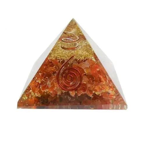 Orgonic Carnelian Pyramid - Creativity, Motivation, and Positive Energy