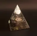 Black Tourmaline Pyramid with White Quartz Sphere Ball