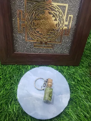 Green Jade Crystal Keychain
