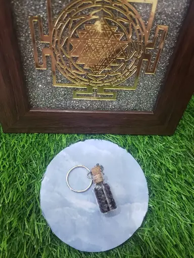 Red Obsidion Crystal Keychain