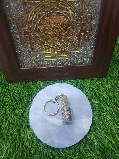 Pyrite Crystal Keychain