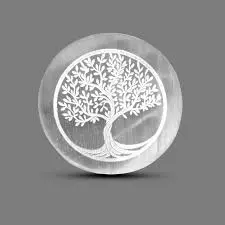 Tree Symbol Selenite Charging Plate 
