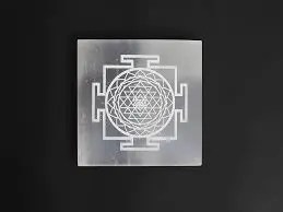 Sri Yantra Selenite Charging Plate
