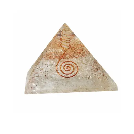 Orgonic Clear Quartz Pyramid - Healing Crystal, Meditation & Chakra Balancing, Spiritual Growth