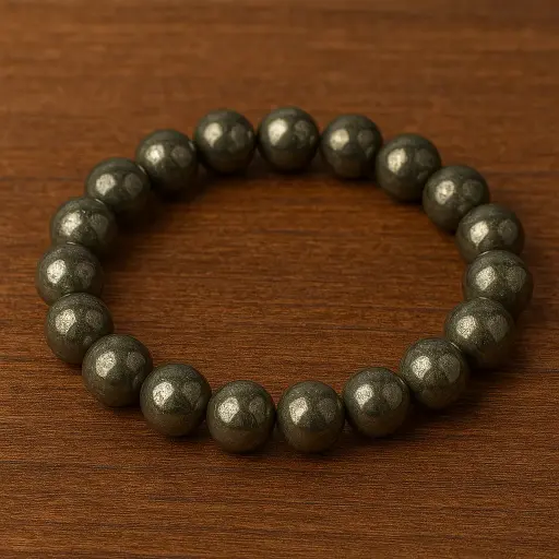 Silver Pyrite Bracelet 8mm AAA+