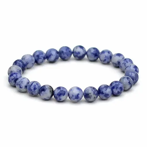 Blue Dot Stone Bracelet 8mm AAA+