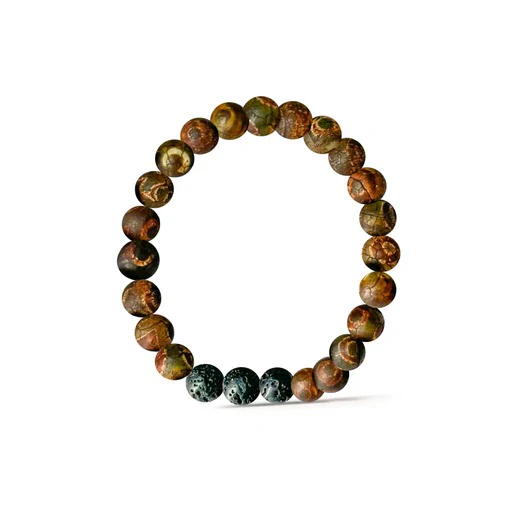 Fossil Agate Bracelet 8mm AAA+
