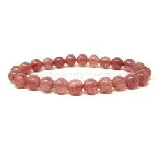 Strawberry Quartz Crystal Bracelet 8mm AAA+