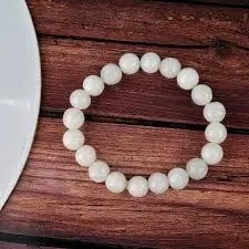 White Agate Bracelet 8mm AAA+